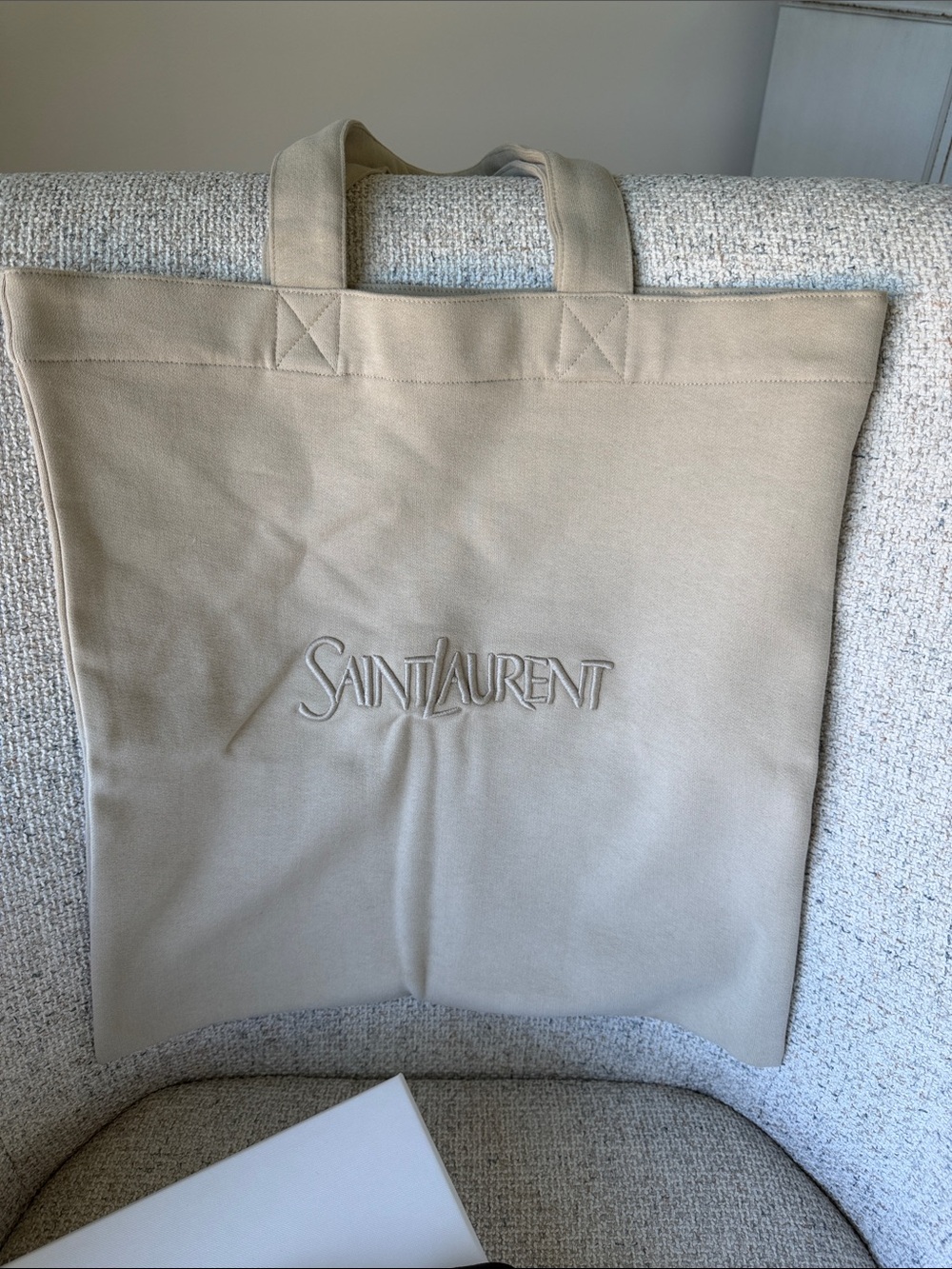 Saint Laurent Fleece Tote Bag - Picture 2 of 9